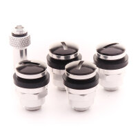 Set of Flat aluminum air valves JR v1 - BLACK