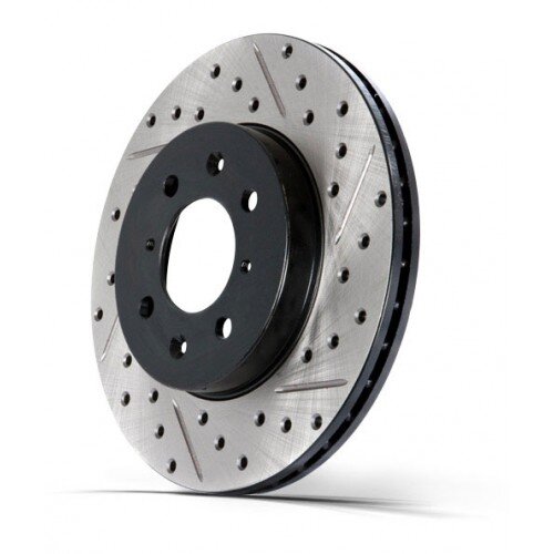 Stoptech Slotted & Drilled Brake Disc - Hinten - LH - Nissan 200SX S14