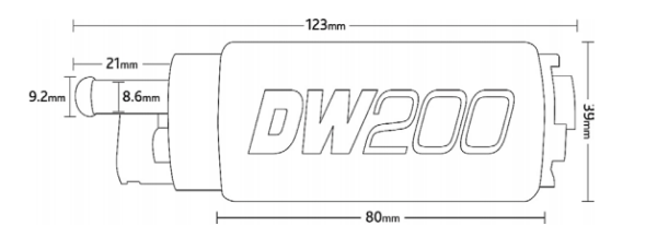 Deatschwerks 255lph In-Tank Benzinpumpe für Mazda RX8 2004-2008