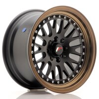 JR Wheels JR10 15x8 ET20 4x100/108 Matt Black w/Bronze Lip