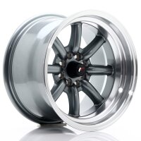JR Wheels JR19 15x9 ET-13 4x100/114 Gun Metal w/ Machined...
