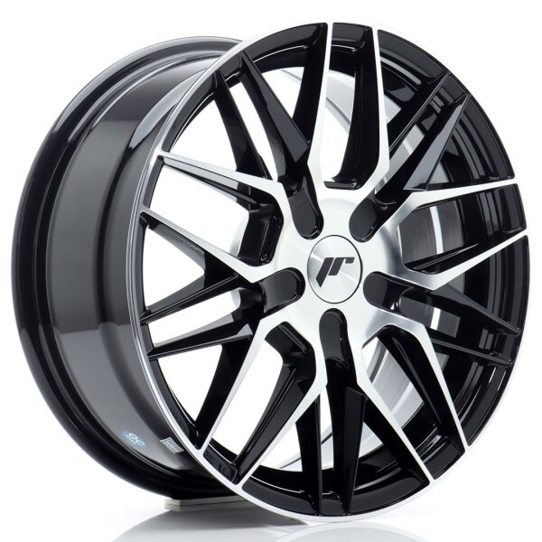 JR Wheels JR28 16x7 ET20-40 BLANK Gloss Black Machined Face