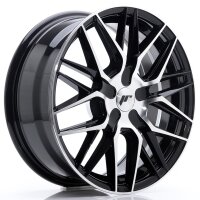 JR Wheels JR28 17x7 ET20-45 BLANK Gloss Black Machined Face