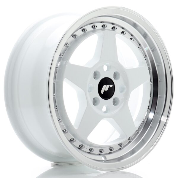 JR Wheels JR6 16x7 ET35 4x100 White w/Machined Lip