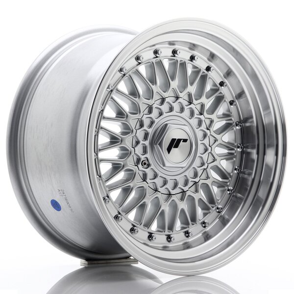 JR Wheels JR9 16x9 ET20 4x100/108 Silver w/Machined Lip+Silver Rivets